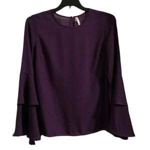 New Truth NYC Amythest Top with Bell Sleeves sz Medium